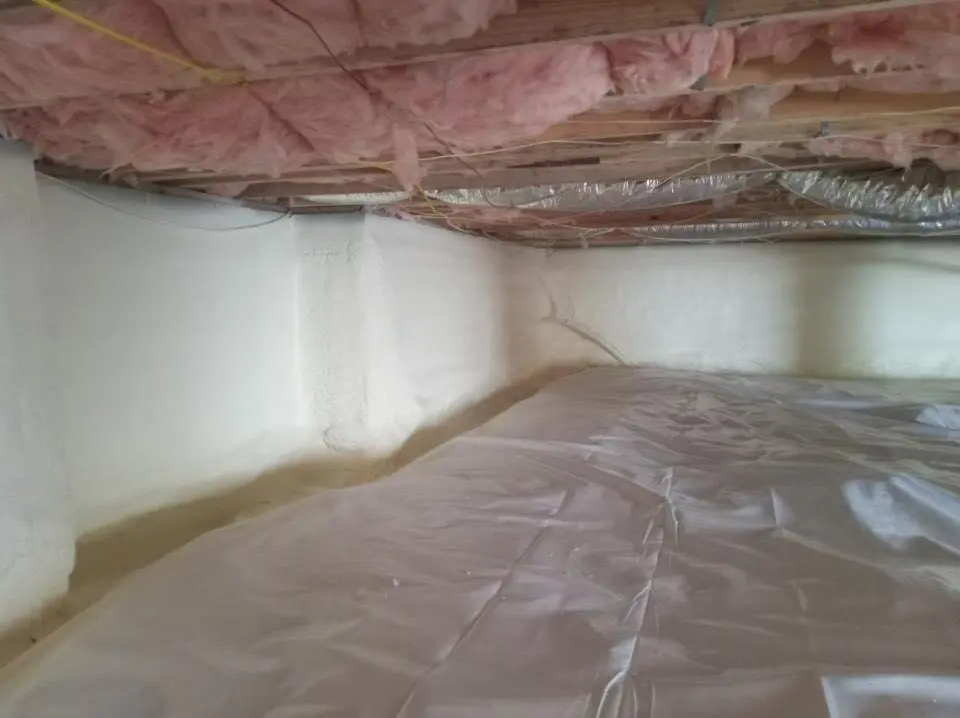 Crawl space encapsulation with closed-cell spray foam for Flat Roof Repair in Gadsden
